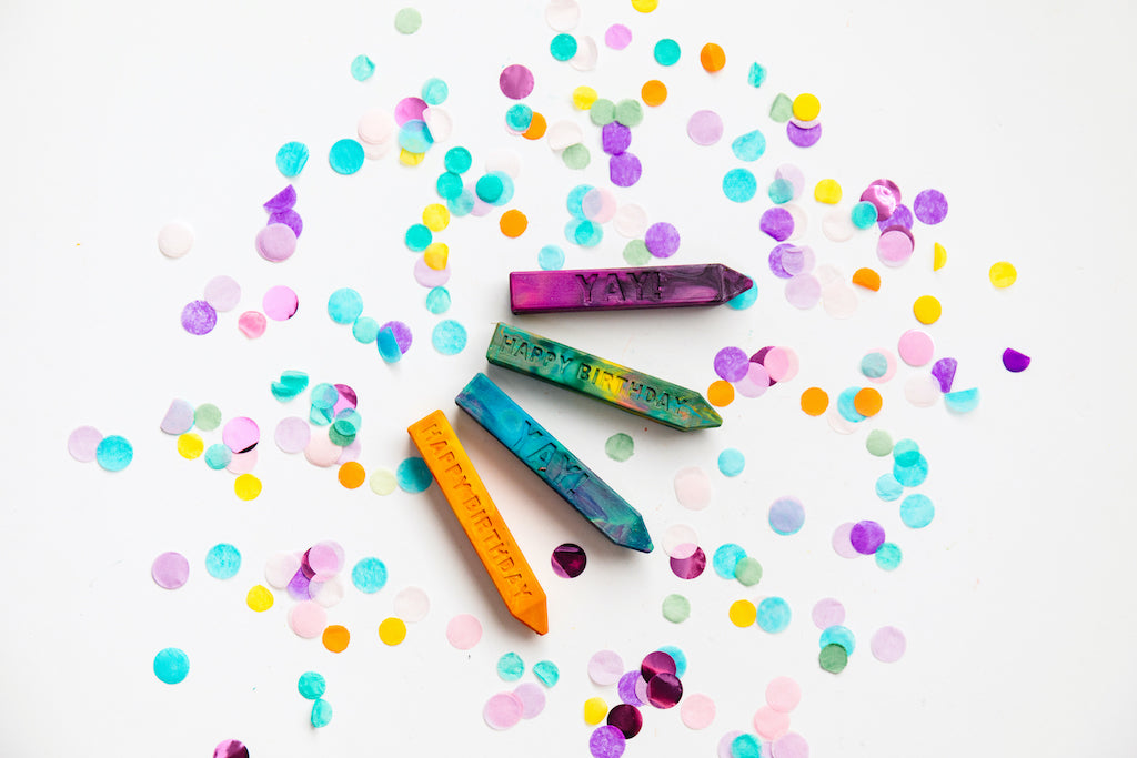 Birthday Crayons - Happy Birthday Mini Crayon Stix™ for kids from Art 2 the Extreme® The Original Rainbow Crayon® - Birthday Gift for boy or girl