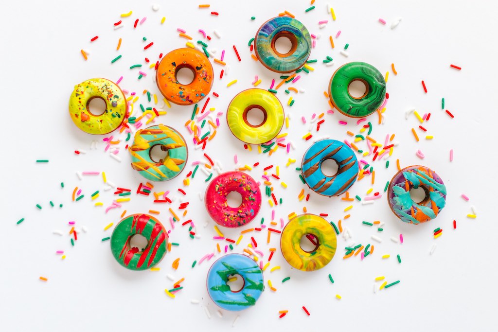 Donut Crayons - Food Crayons Mini Donut Original Rainbow Crayon® Gift Set