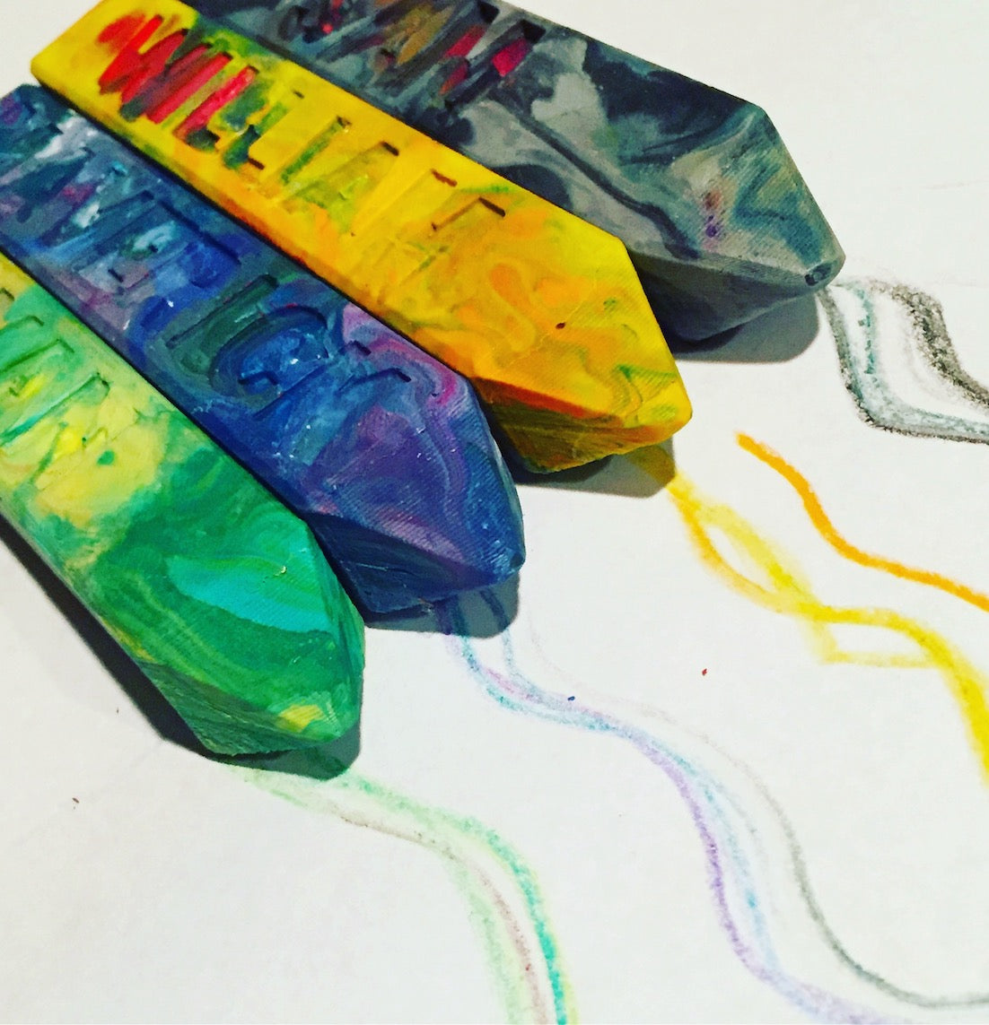 Rainbow crayon customized name Crayon Stix are multicolored crayon gifts for kids created by Art 2 the Extreme® The Original Rainbow Crayon®. Personalized gift idea for kids.