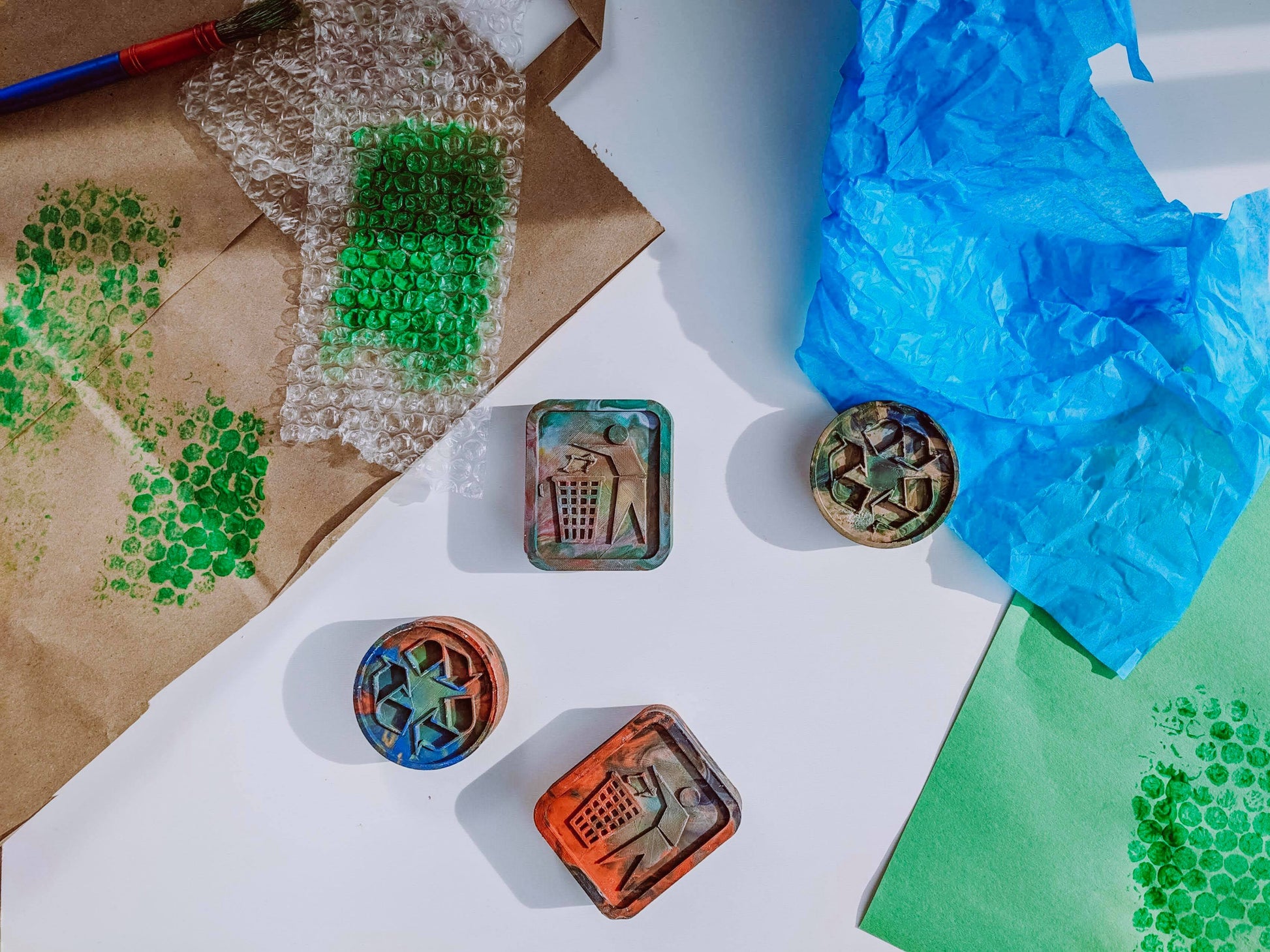 Earth Day recycled crayon art supplies. Individual Earth Day recycled crayons by Art 2 the Extreme® The Original Rainbow Crayon in Earthy colors for Earth Day project ideas.