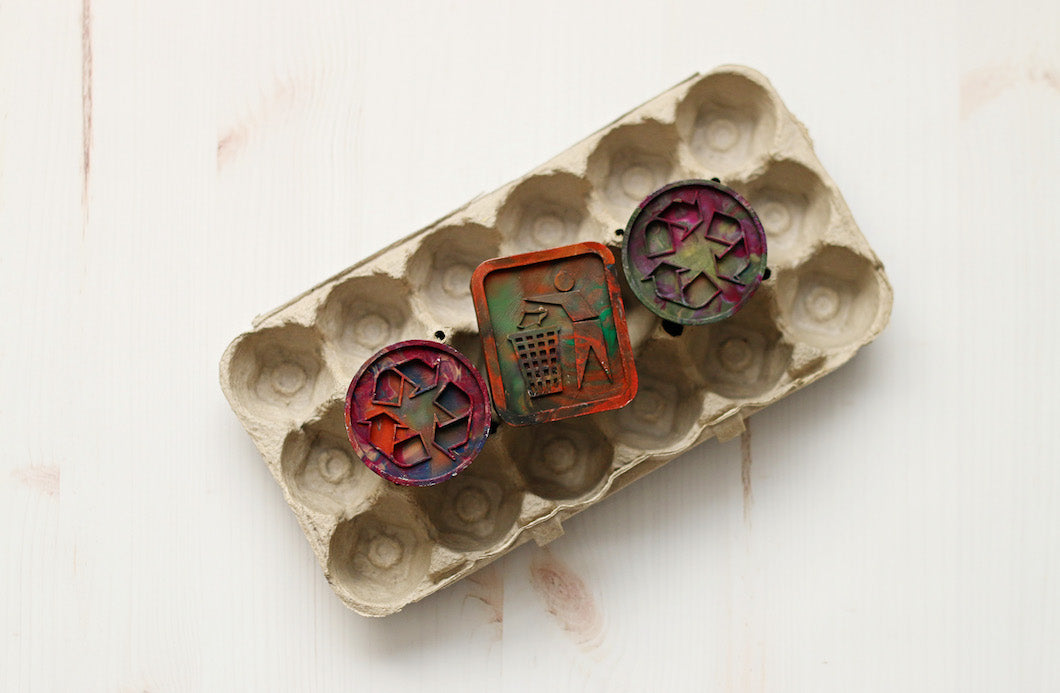 Earth Day recycled crayon art supplies. Individual Earth Day recycled crayons by Art 2 the Extreme® The Original Rainbow Crayon in Earthy colors for Earth Day project ideas.