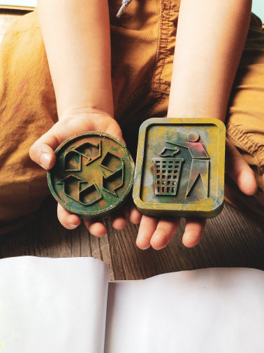 Earth Day recycled crayon art supplies. Individual Earth Day recycled crayons by Art 2 the Extreme® The Original Rainbow Crayon in Earthy colors for Earth Day project ideas.