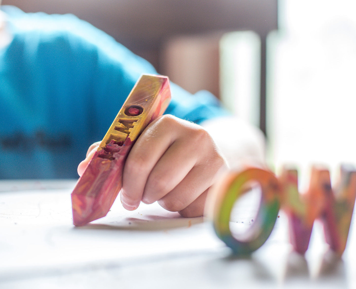 Rainbow crayon customized name Crayon Stix are multicolored crayon gifts for kids created by Art 2 the Extreme® The Original Rainbow Crayon®. Personalized gift idea for kids.