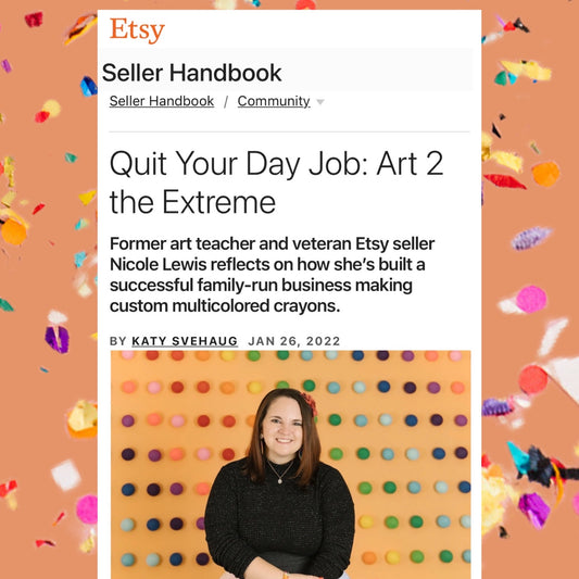 Rainbow Crayon Shop Artist Nicole Lewis Featured on Etsy Handmade