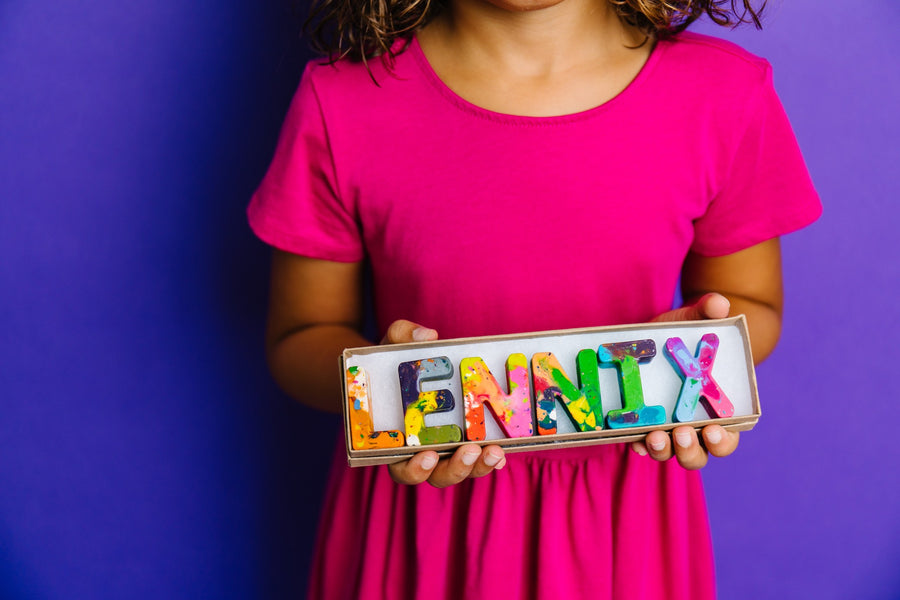 Personalized name crayon set