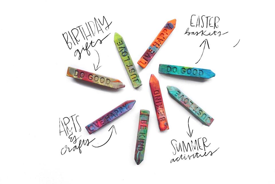 Customized Crayons from Art 2 the Extreme® the Original Rainbow Crayon® gifts for kids - 4Pk set of Kindness Crayons - Stocking Stuffers for kids