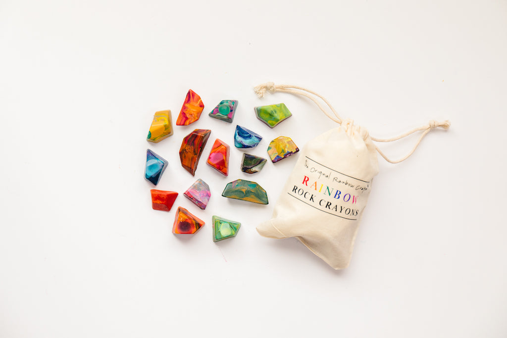 Rainbow Rock Crayons | Perfect for little hands to hold!