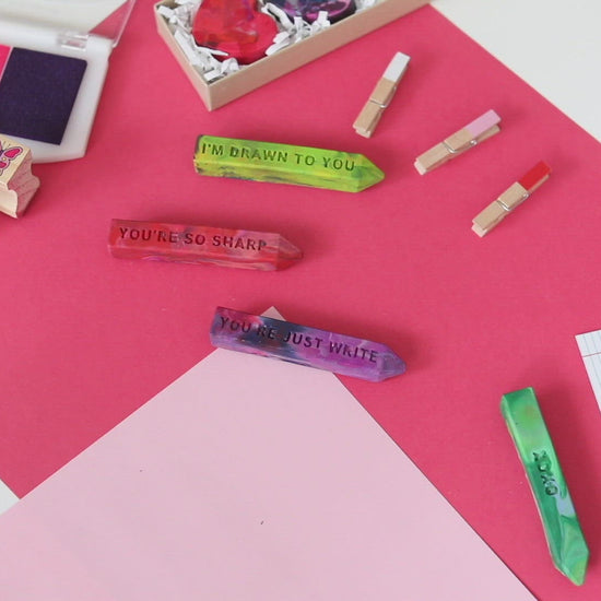 Class Valentine Crayon Set, Mini Rainbow Crayon Stix® Valentines Day  Favors, Kids Crayons for Class Valentines, Valentine Craft Supplies 